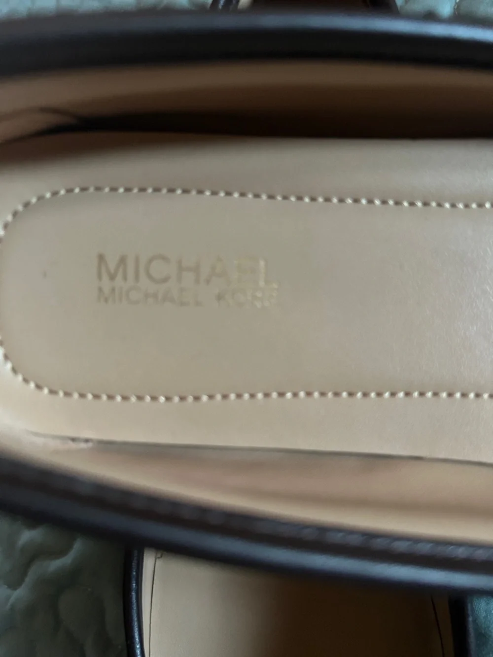 Michael Kors Dark Brown Logo MK Slip-On Loafers